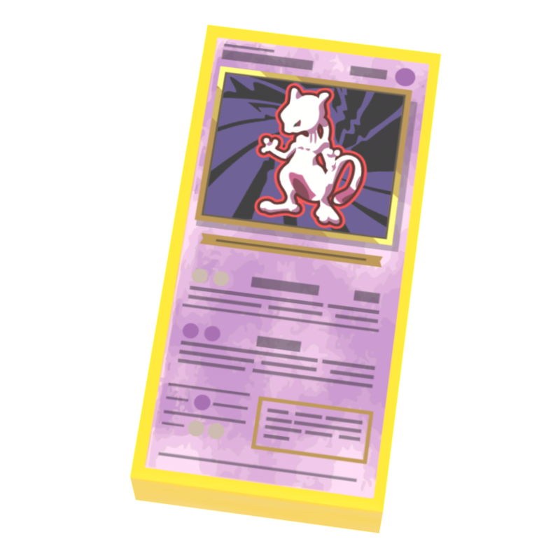 Mutwo - Pocketball Card (1x2 Tile) for Minifigs