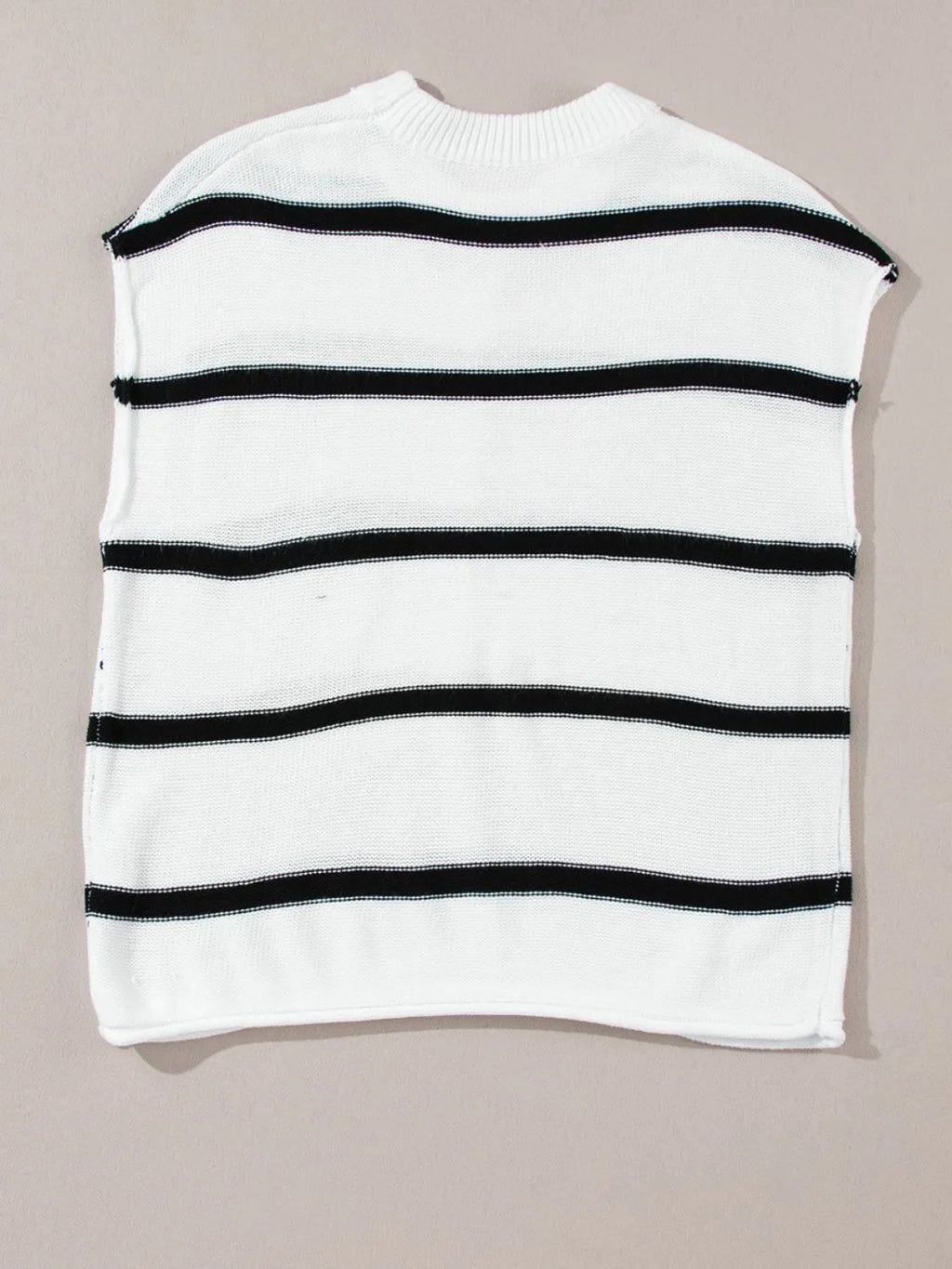 Striped Batwing Sleeve Knit Top