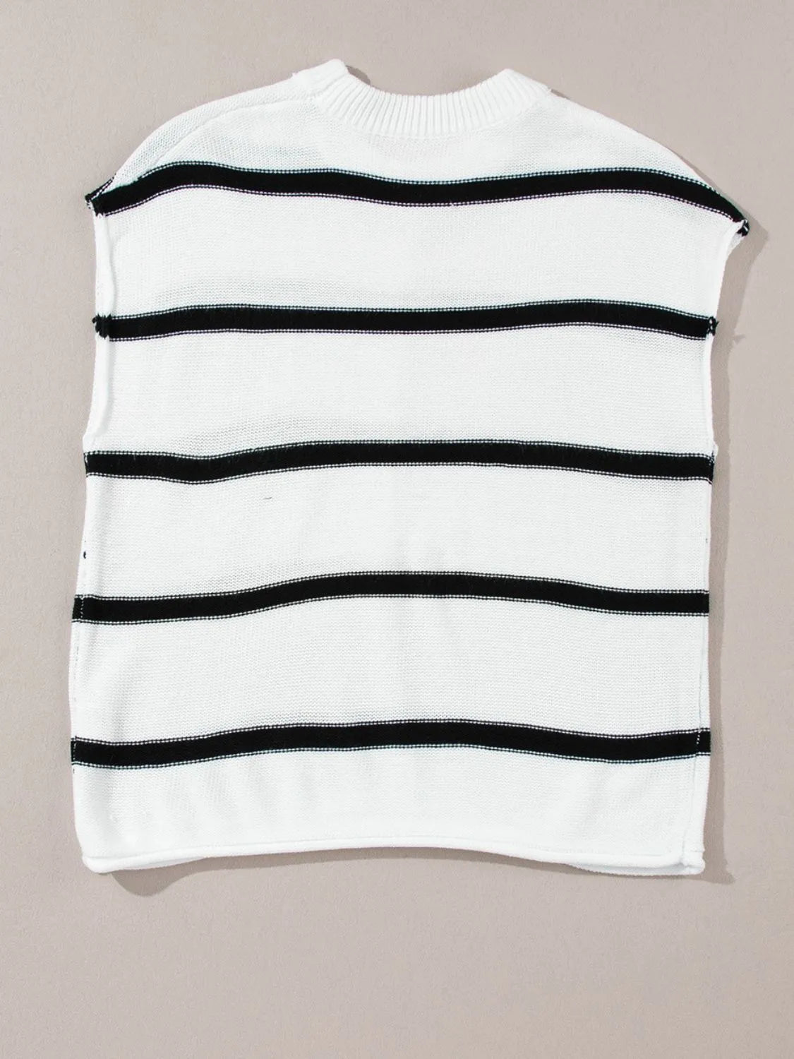 Striped Batwing Sleeve Knit Top