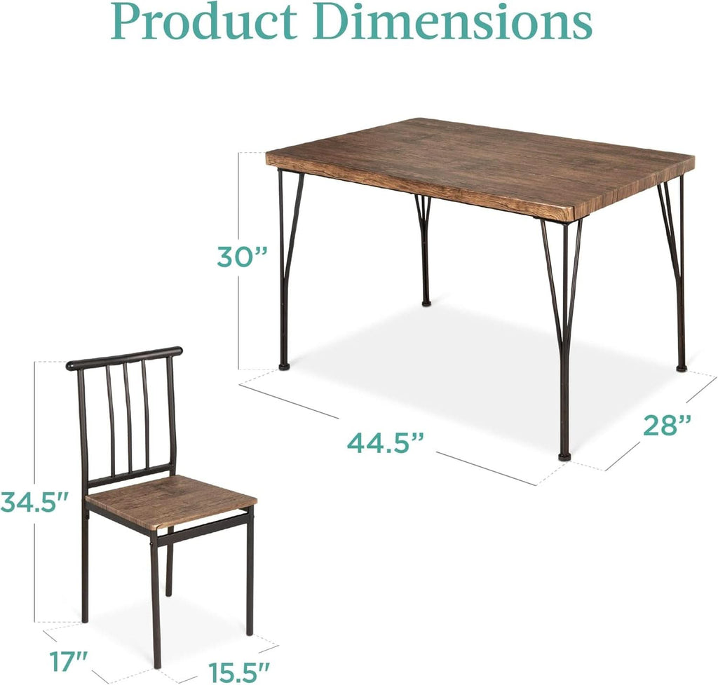 Juego de Mesa de Comedor Rectangular Contemporánea Drift Brown