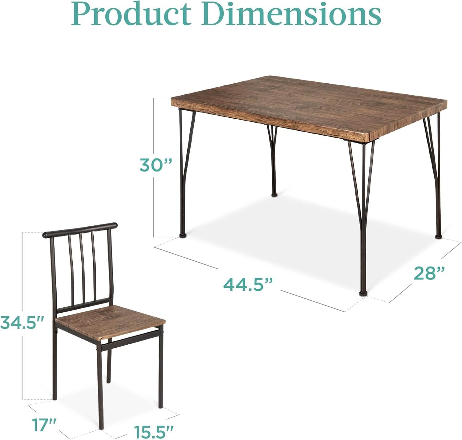 Juego de Mesa de Comedor Rectangular Contemporánea Drift Brown