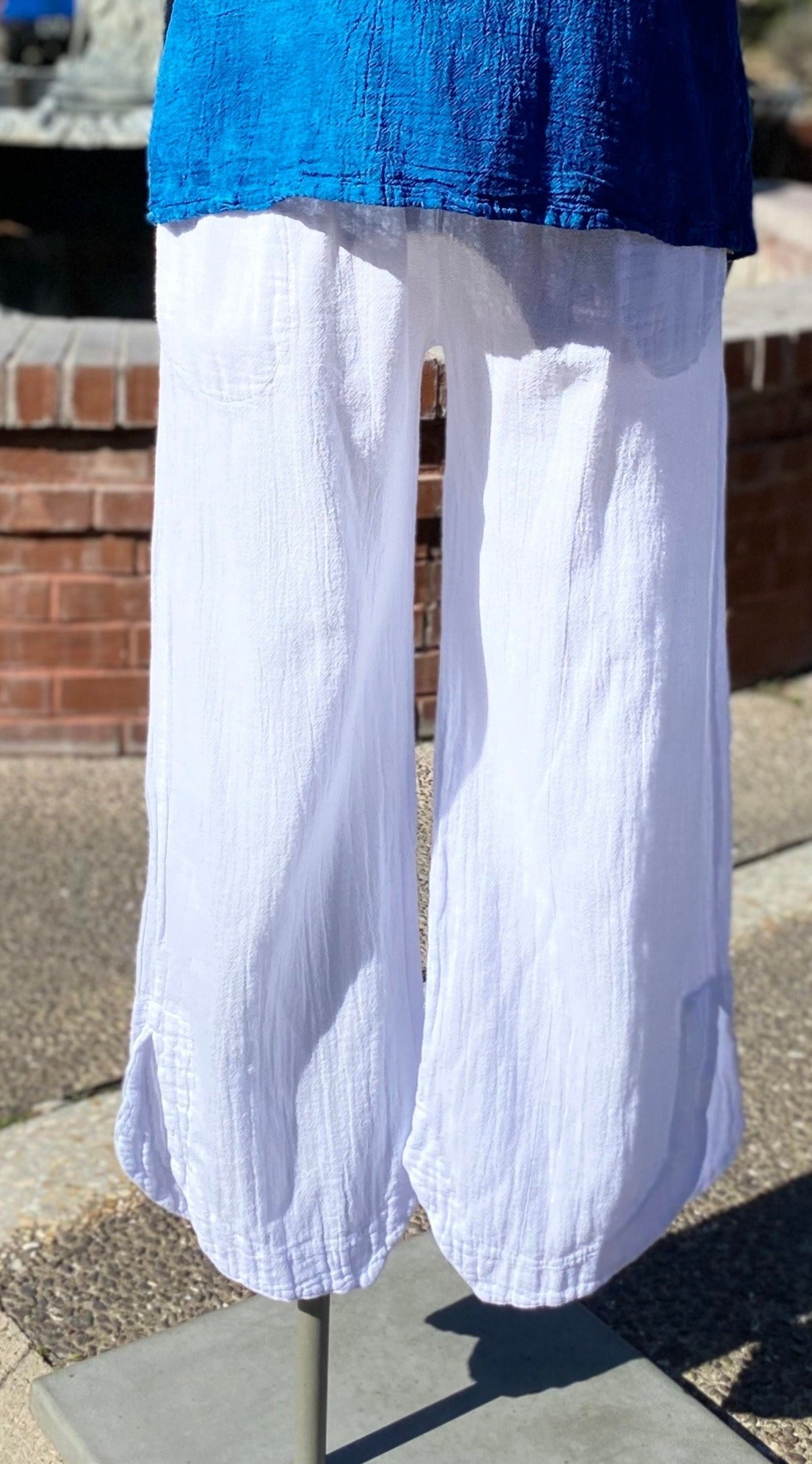 Deloris Pants 100% Cotton Gauze- With Pockets!