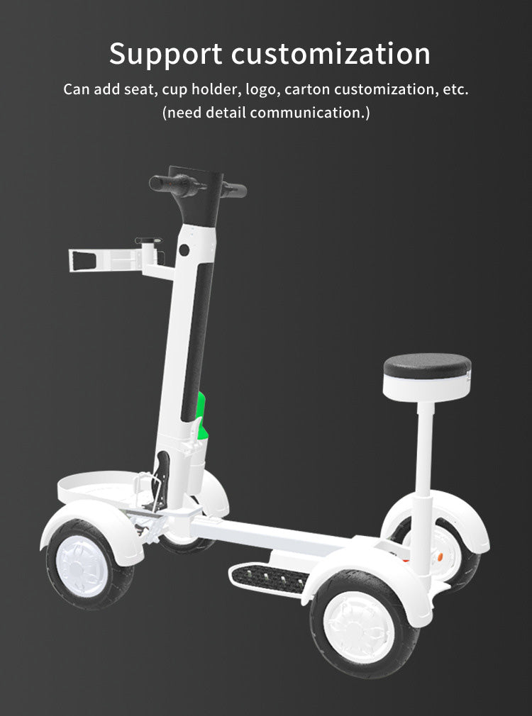 Patinete eléctrico plegable de cuatro ruedas para campo de golf, ligero y con tabla larga