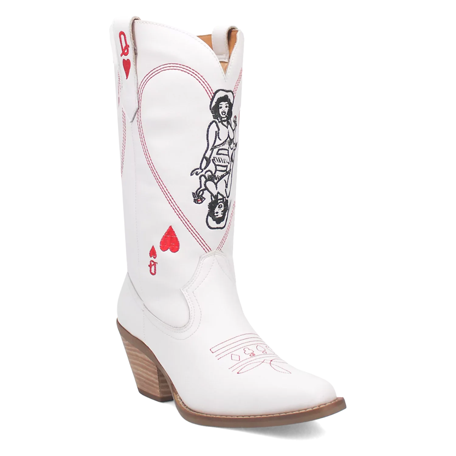 Dingo Queen A Hearts - Women's Leather Cowgirl Boots