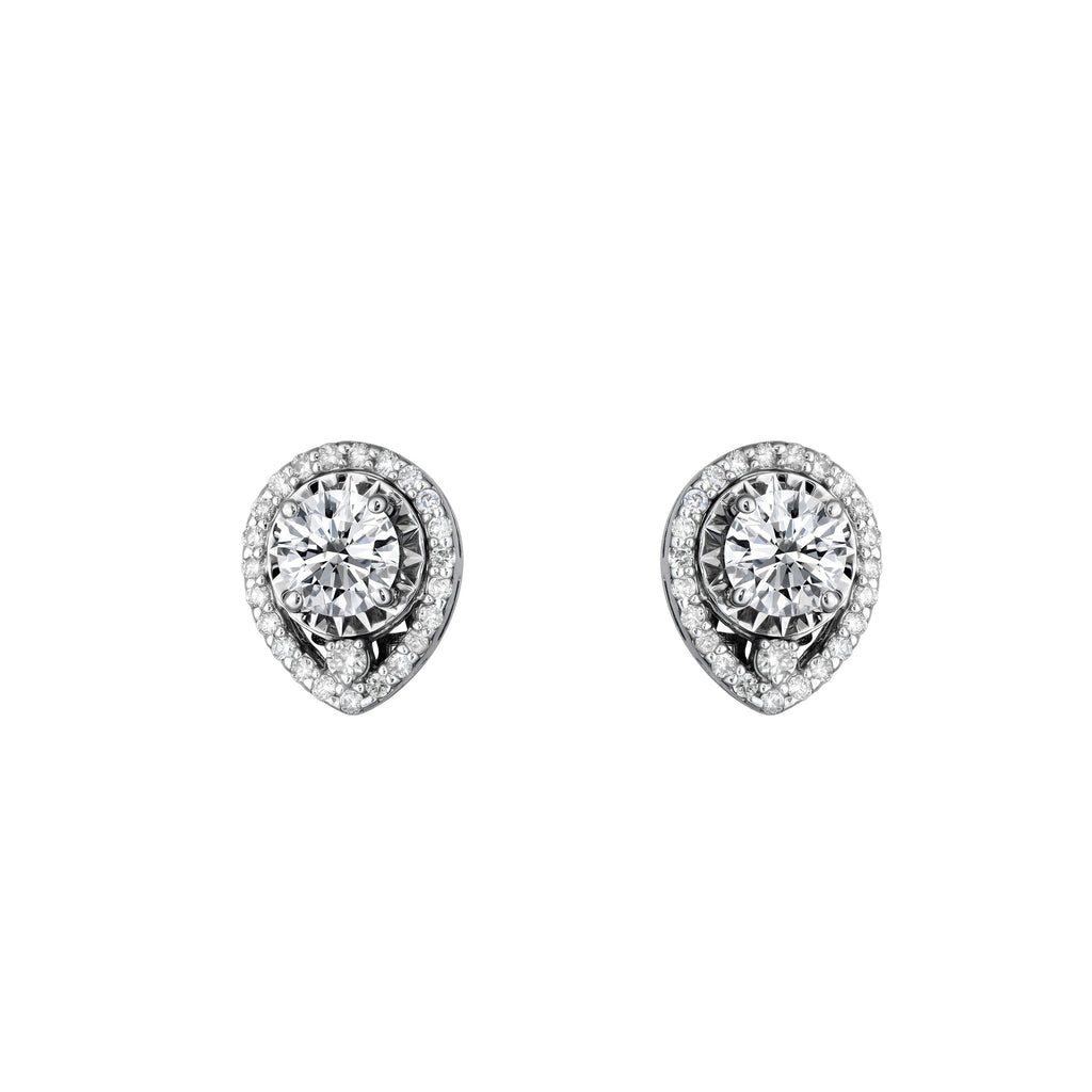 Studs Pear Illusion Earrings