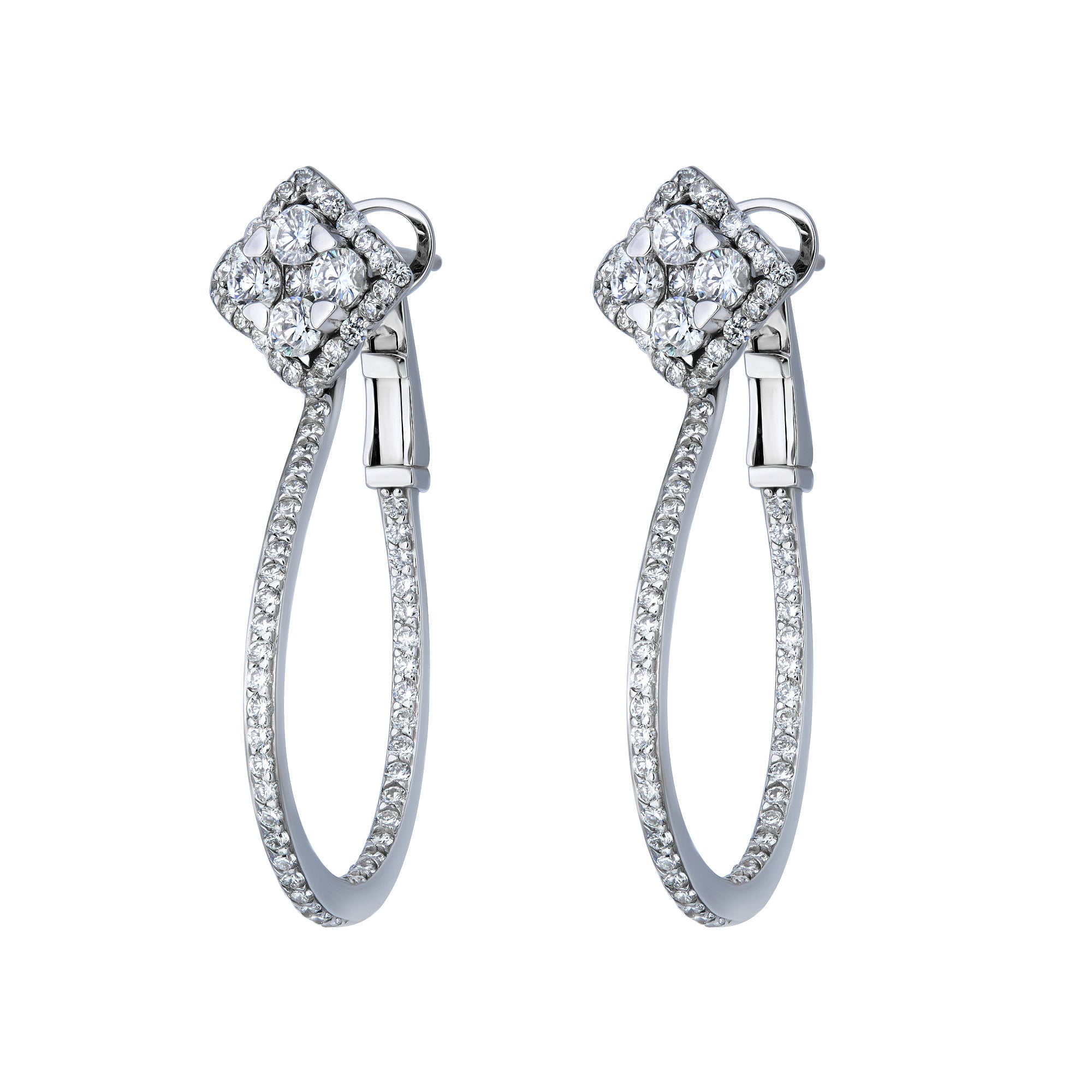 Princess Illusion Hoop Earrings