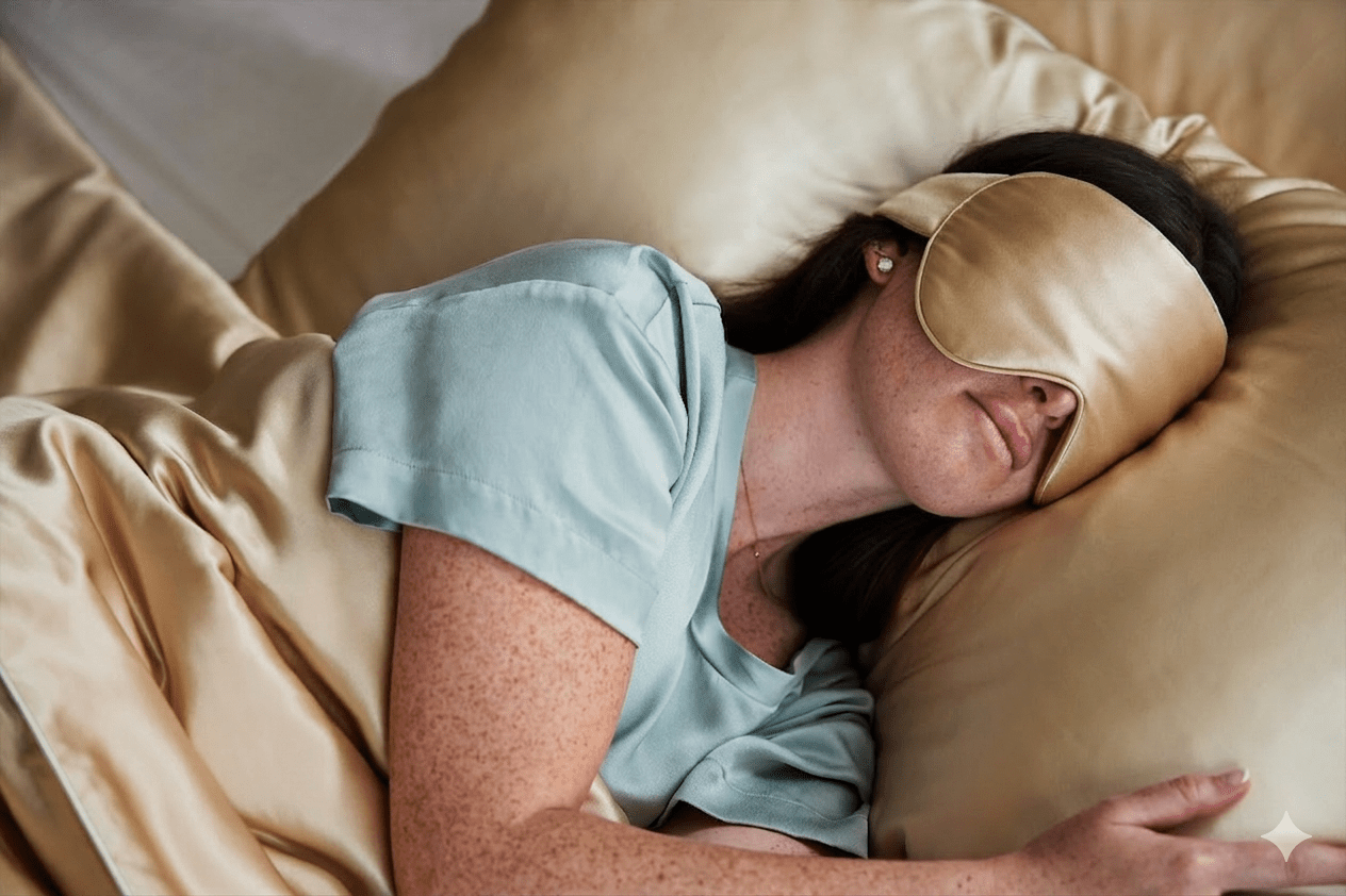 Antifaz de seda Dream Sleep para dormir – Ajustable e hipoalergénico
