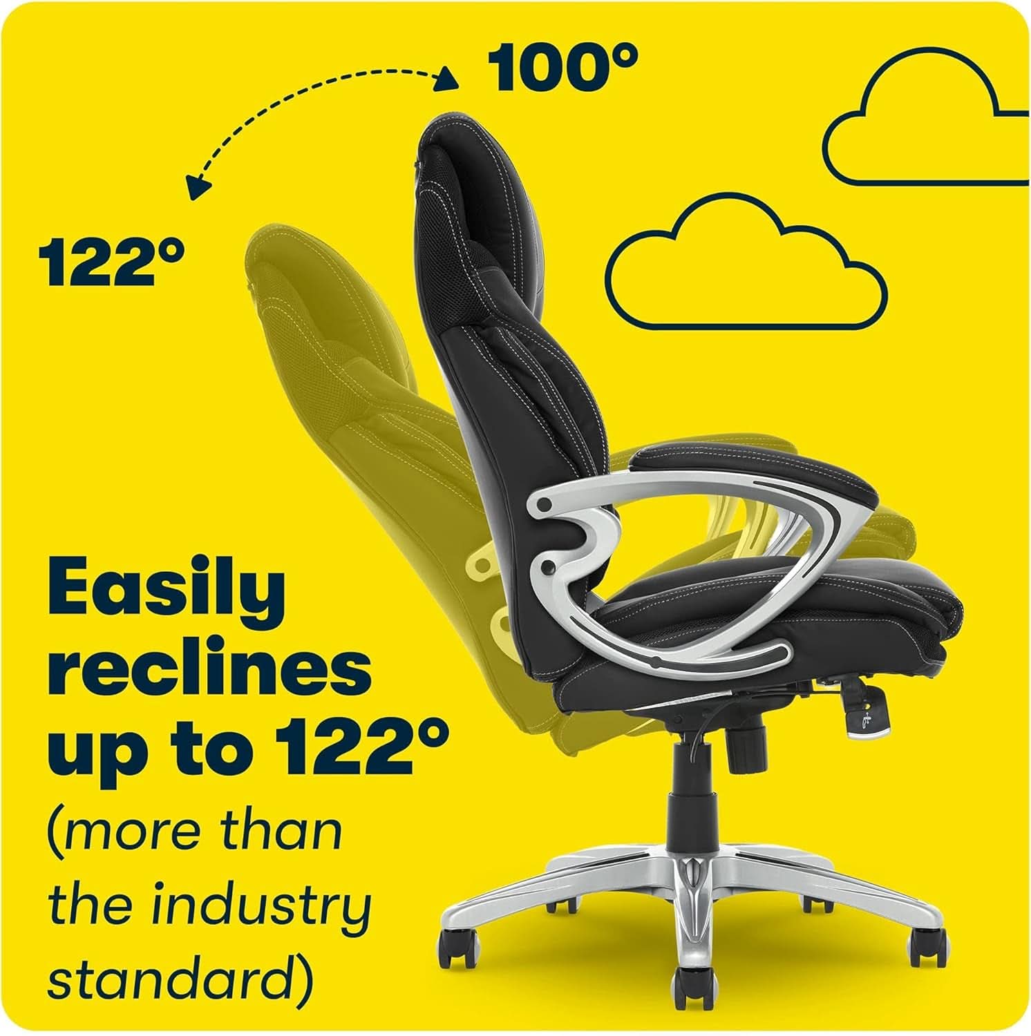 Sillón Ejecutivo Negro con Tecnología Lumbar de Aire