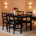 Mesa de comedor de madera maciza de lujo, premium, marrón para cuatro
