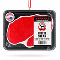 Thick Cut Ribeye Steak Butcher Tray Decor Resin Christmas Ornament
