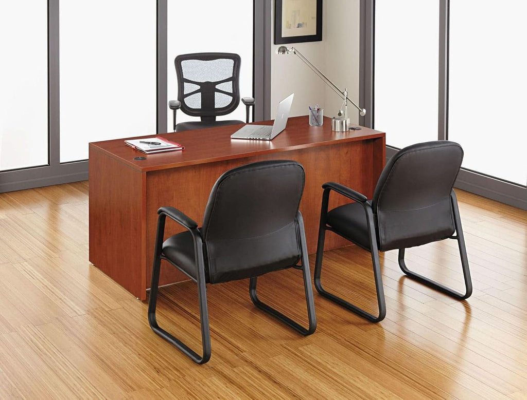 Silla de oficina de malla con respaldo alto Elusion negra con inclinación ajustable