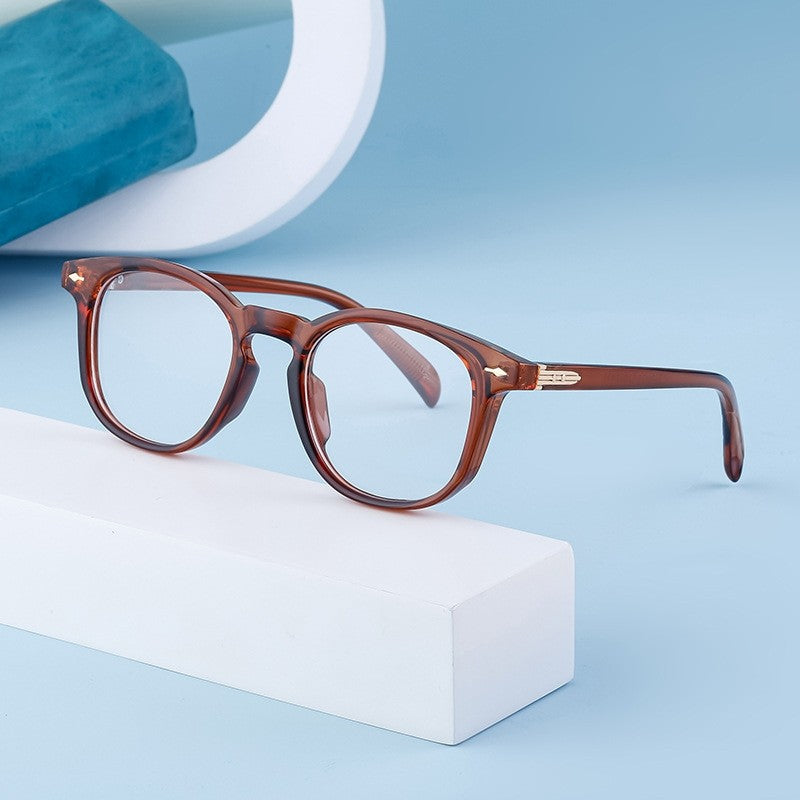 Men's Fashion Round Frame Square Lens Glasses