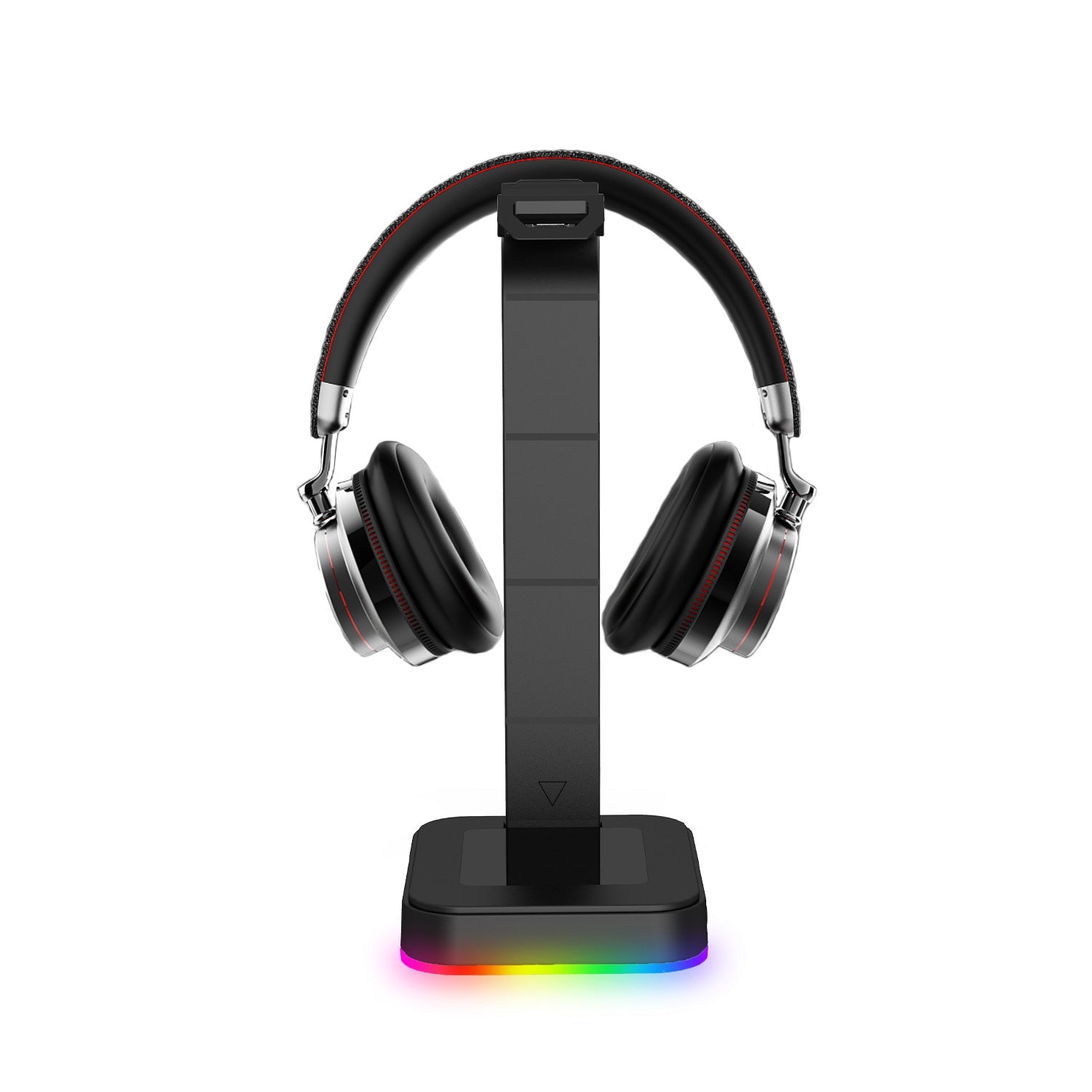 Soporte para auriculares RGB 2 en 1 para ordenador de sobremesa con regleta y 2 puertos USB para carga, colgador de auriculares para juegos