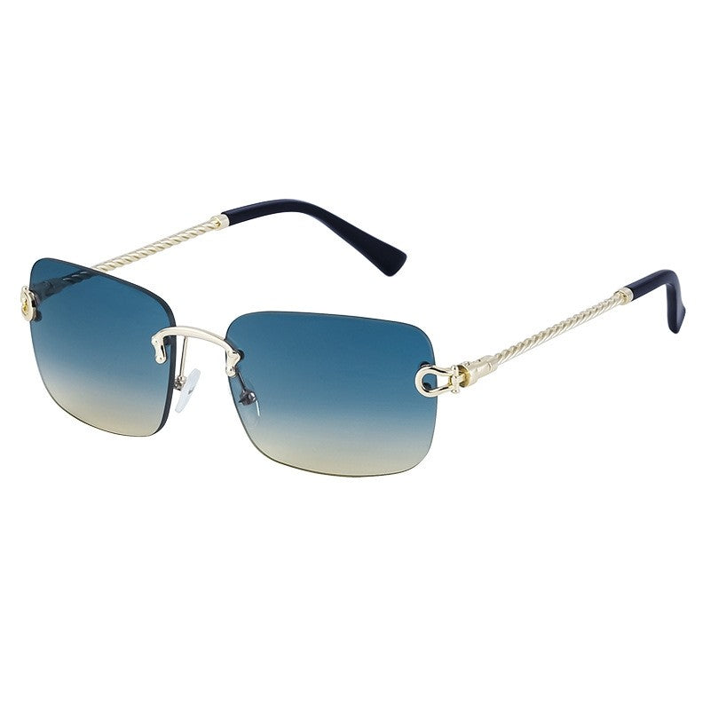 Fashionable Rimless Cut-Edge Sunglasses For Men