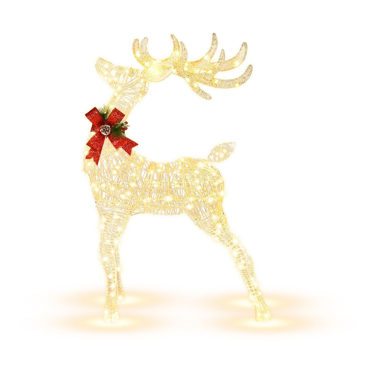 Lighted Standing Reindeer with Stakes for Christmas Decoration