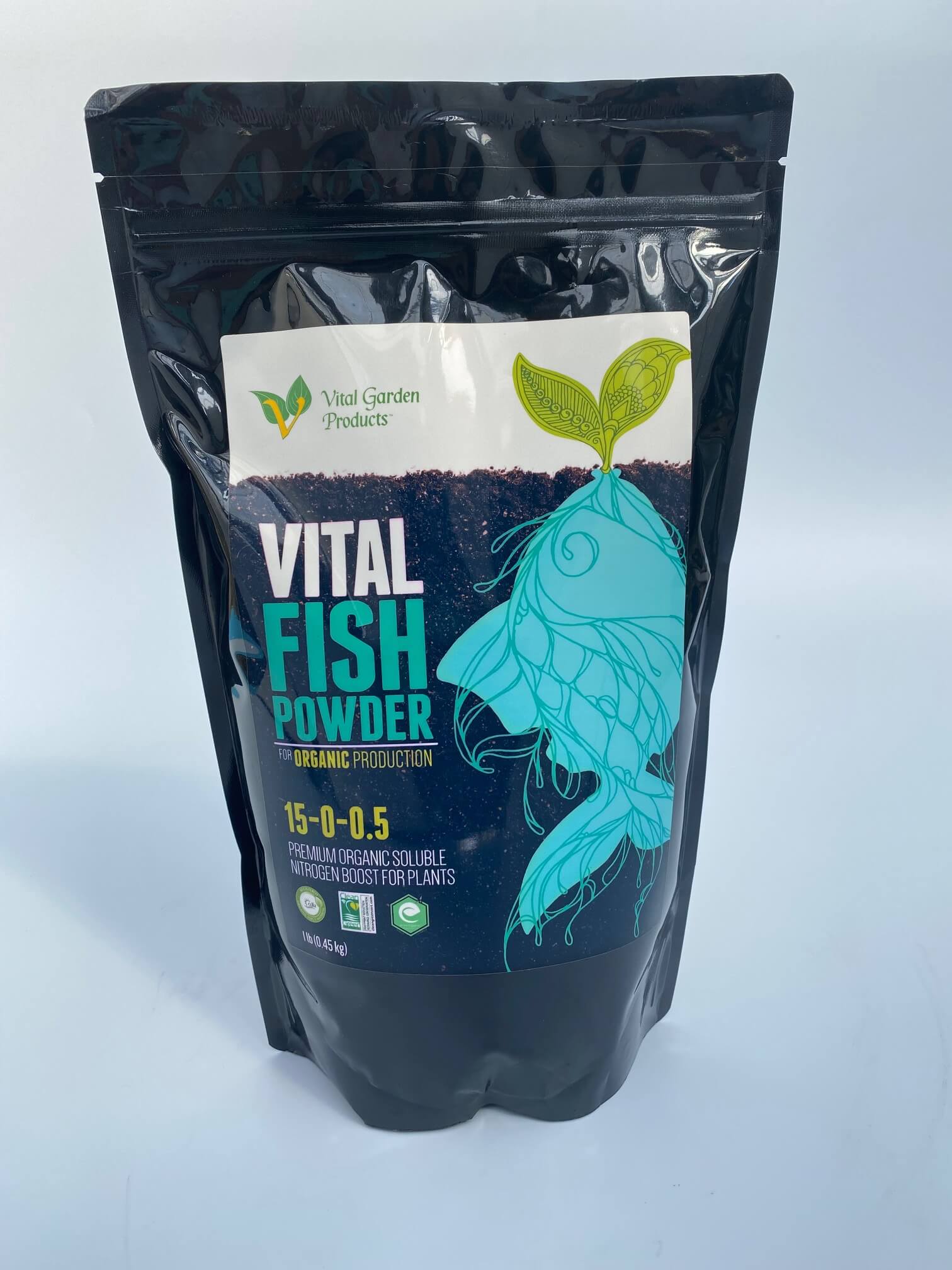 Vital Fish Powder (Fish Protein Hydrolysate)  - Soluble Grow Fertilizer 15-0-0.5