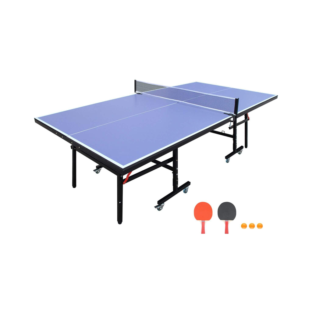 Mesa de ping-pong plegable de tamaño mediano de 8 pies con palas, pelotas y red (SAK14735)