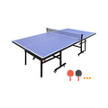 Mesa de ping-pong plegable de tamaño mediano de 8 pies con palas, pelotas y red (SAK14735)