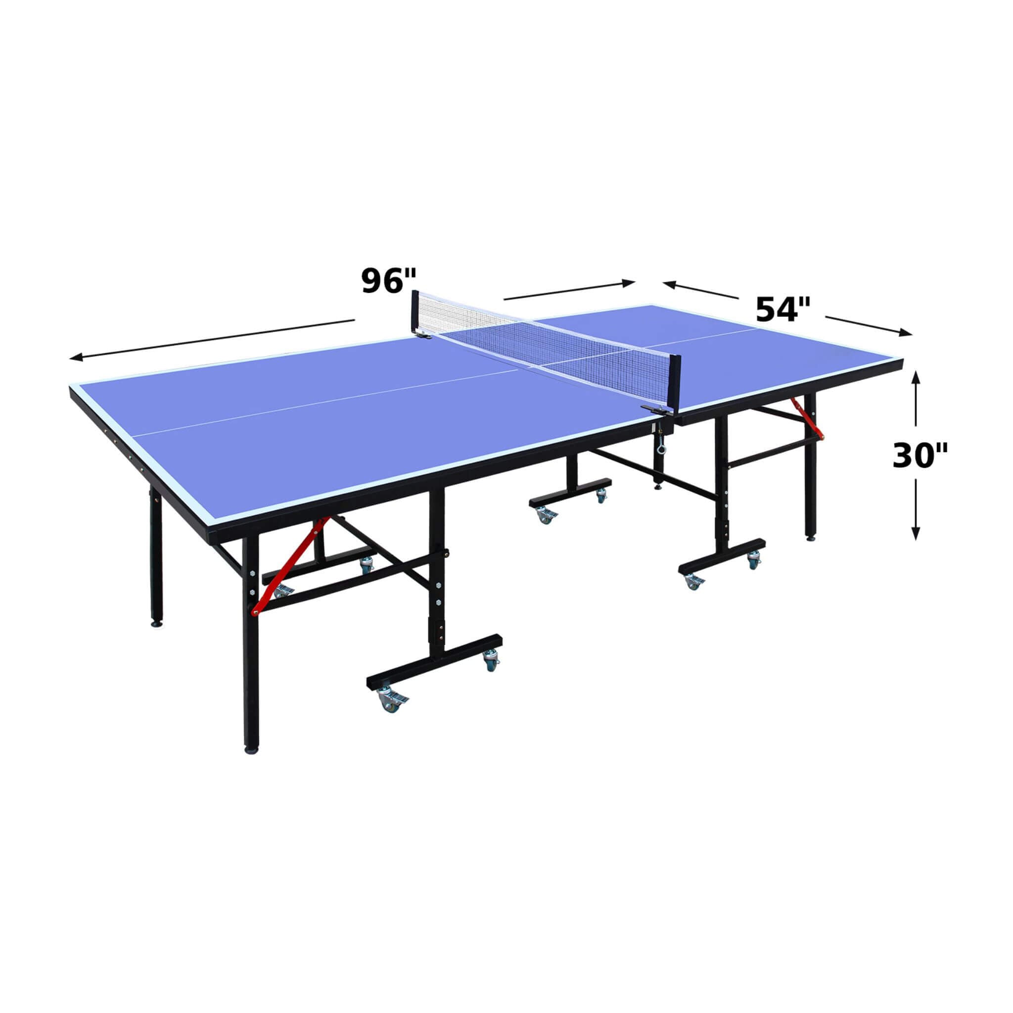 Mesa de ping-pong plegable de tamaño mediano de 8 pies con palas, pelotas y red (SAK14735)