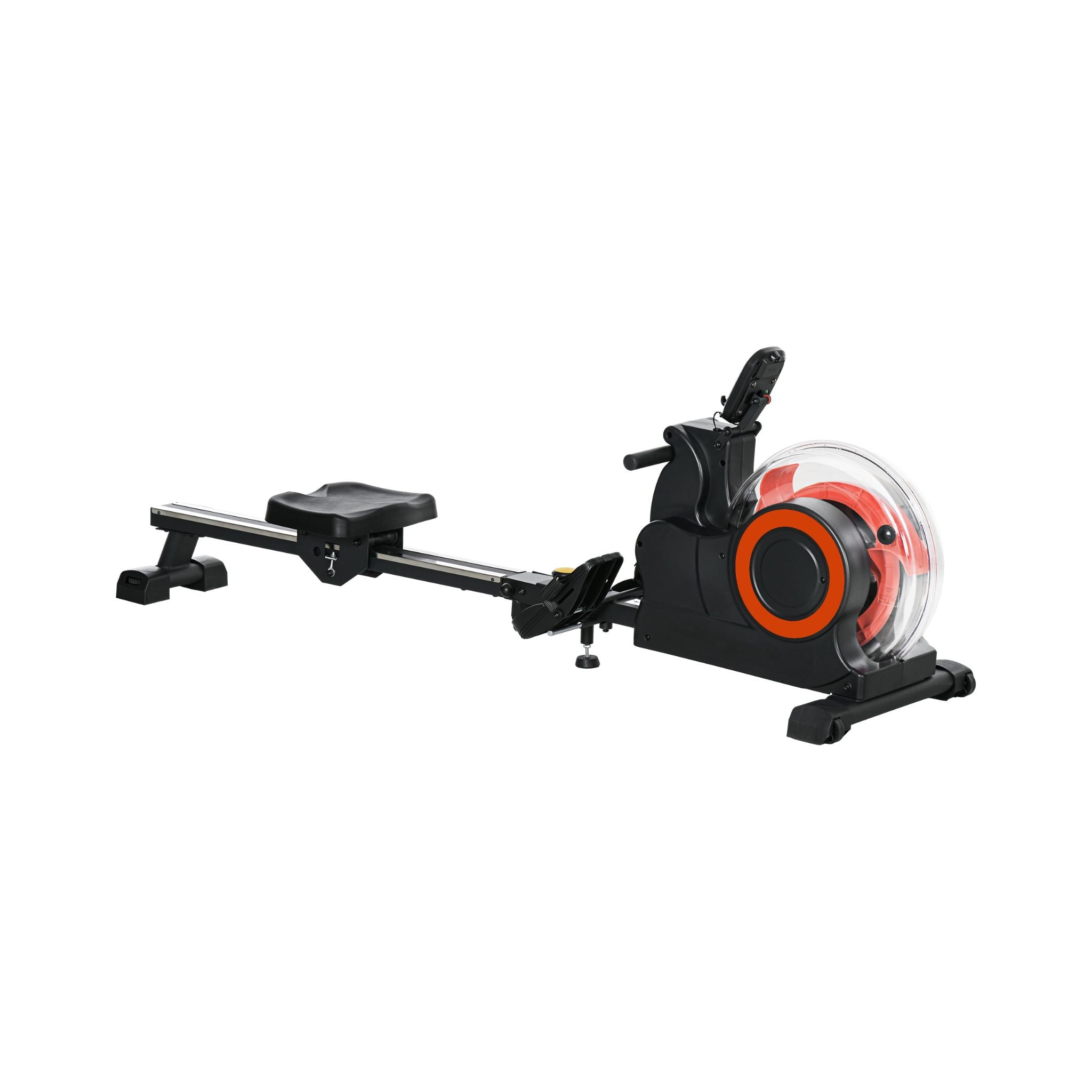 Máquina de remo plegable Rovix con resistencia ajustable, ruedas, monitor LCD y soporte para tableta (SAK53758)