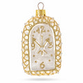 Vintage Gold Lace Clock Glass Christmas Ornament