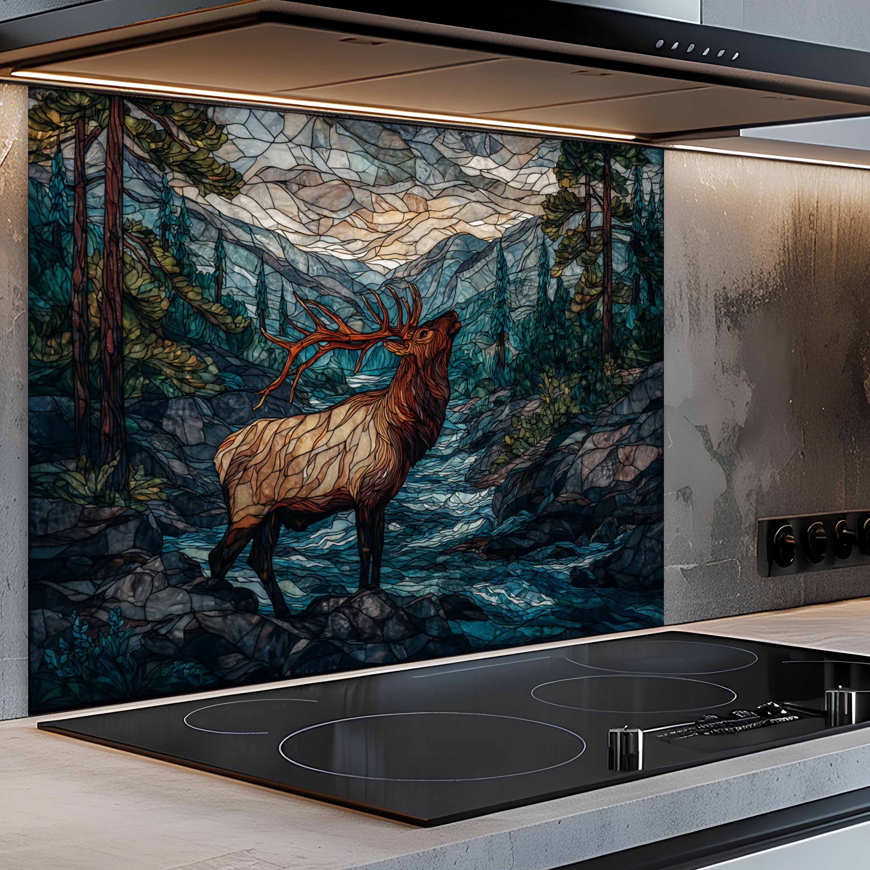 Mountain Call – Tempered Glass Backsplash For Rustic Kitchens