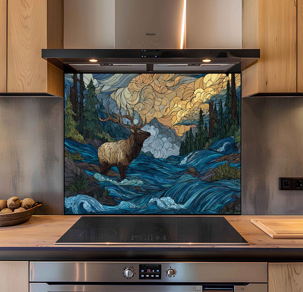 Storm Valley Kitchen Backsplash – Tempered Glass Backsplash For Nature Lovers