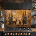 Copper Crest – Tempered Glass Backsplash for Kitchen | Stag & Forest Design Backsplash