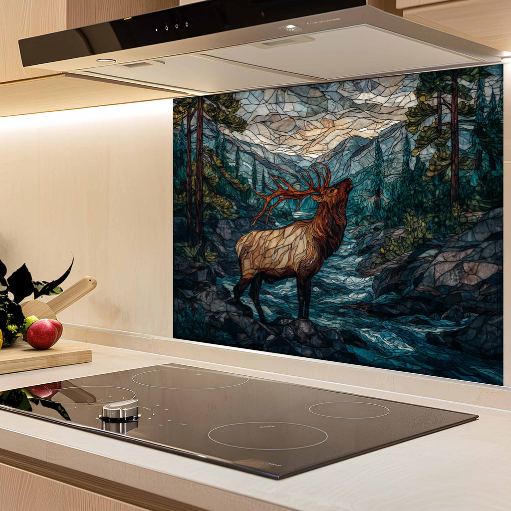 Mountain Call – Tempered Glass Backsplash For Rustic Kitchens