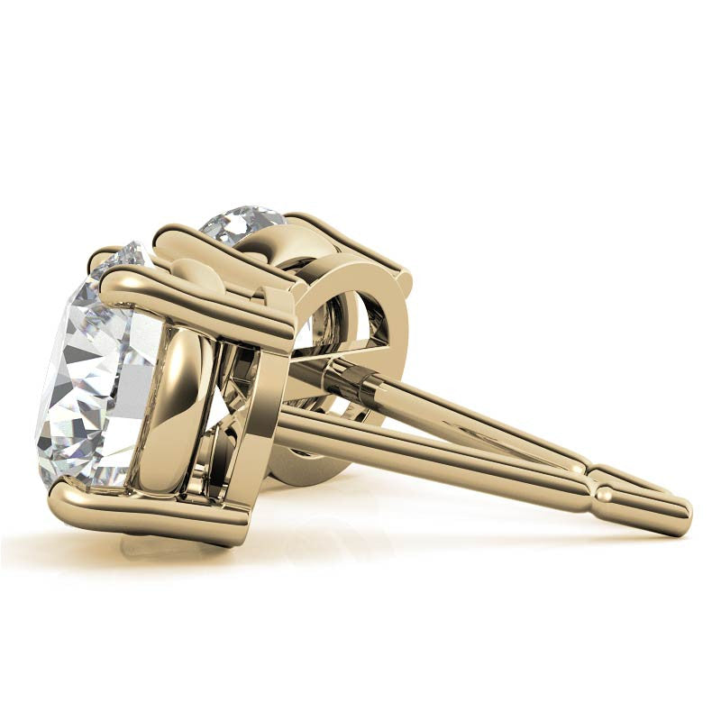 AGI Certified 2.00 CTW Lab Grown Diamond (G/VS) Stud Earrings in 14K Yellow or White Gold