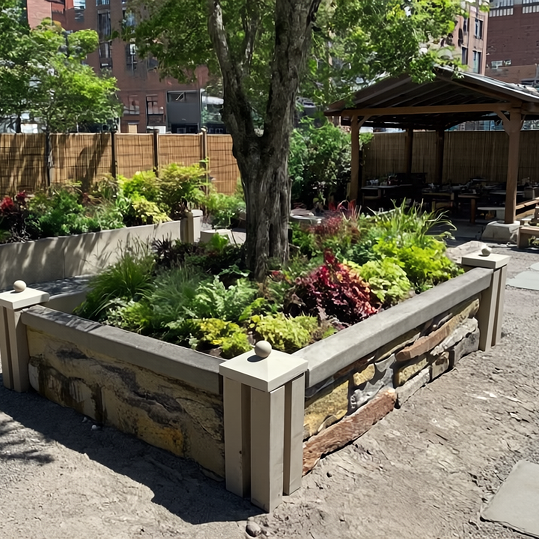 Prefabricated Concrete (GFRC) Garden Bed - Stackstone