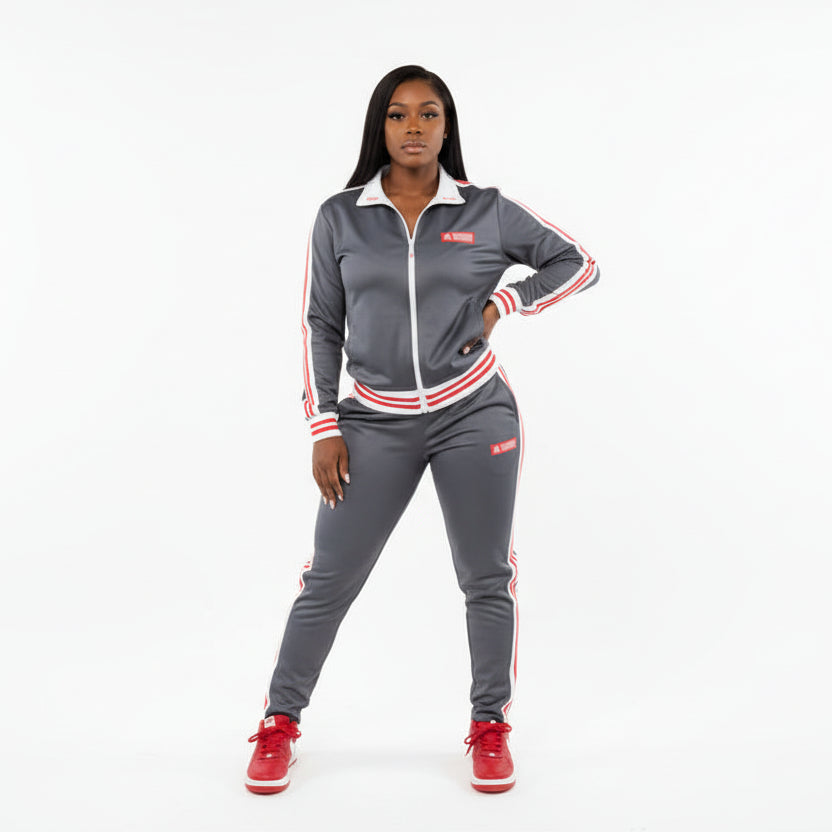 Red Label Designer Onassis Krown Tracksuit in Gray