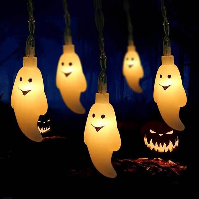 Halloween Cute Ghost LED String Lights Upholstery Lights