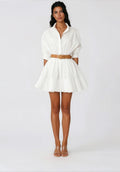 Hattie Shirt Dress – White