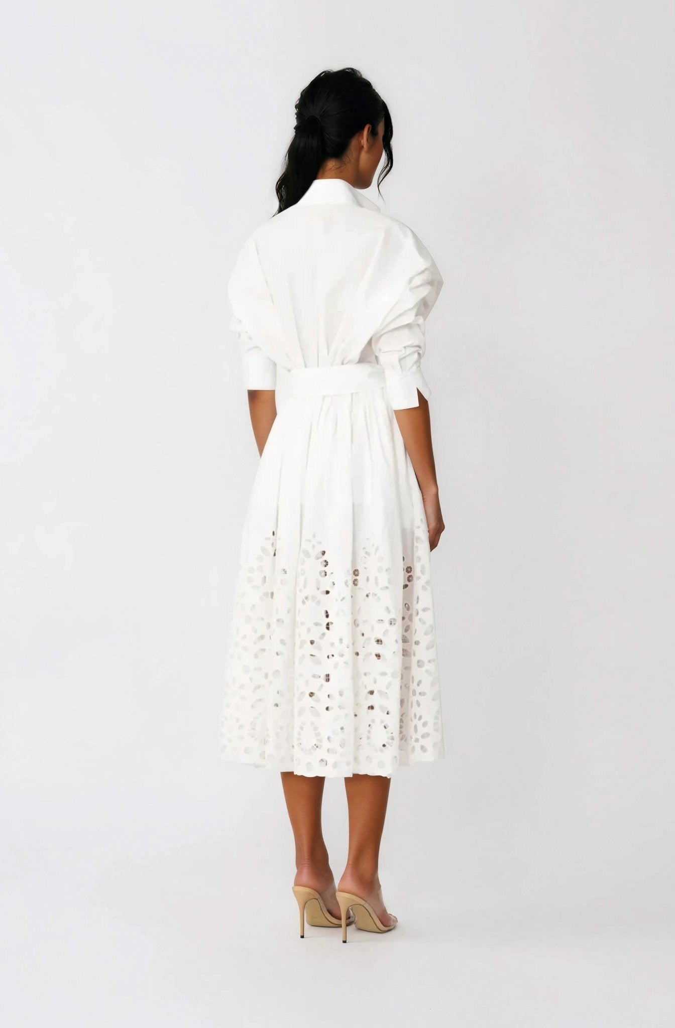Hayden Shirt Dress – White