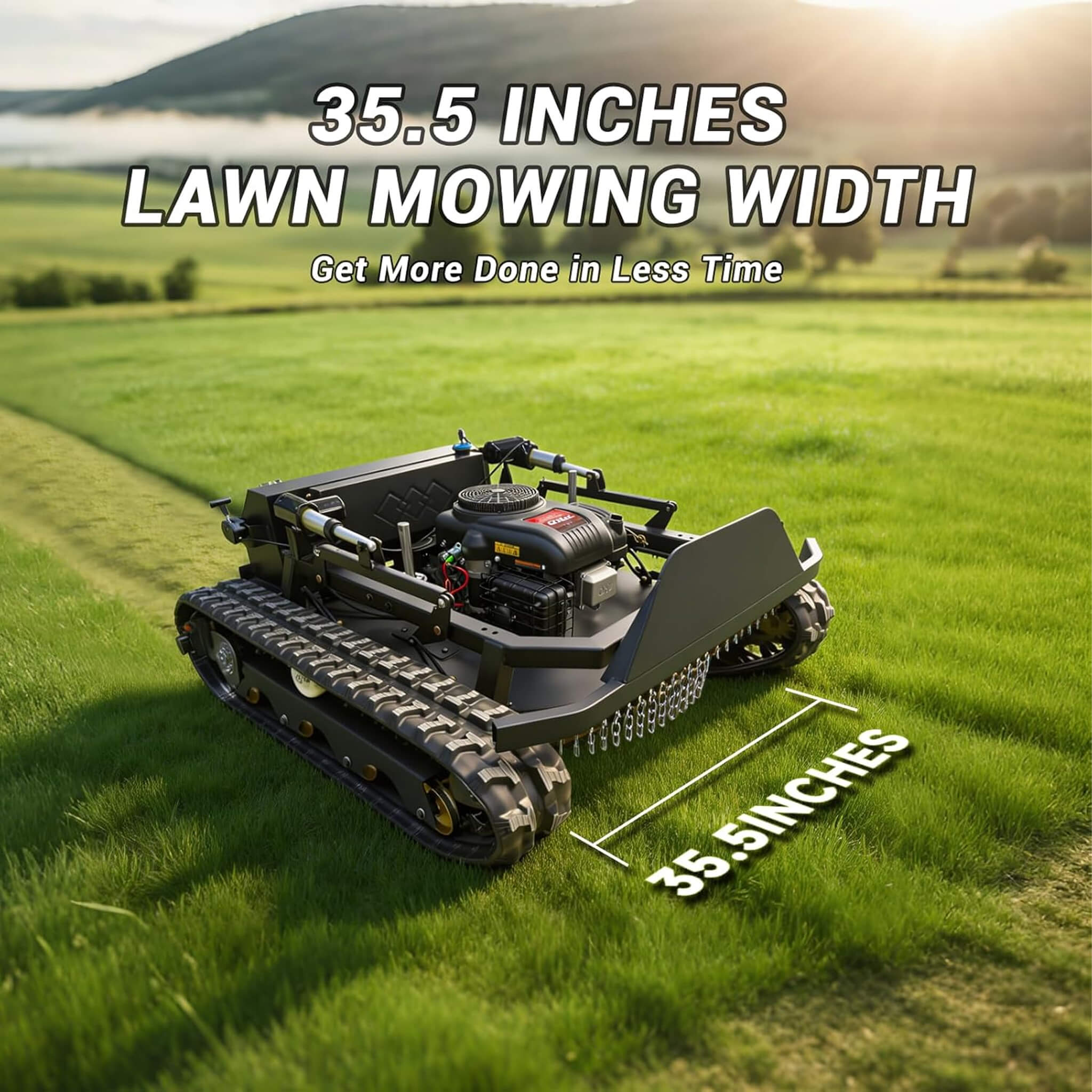 OVK Heavy-Duty 23HP Remote-Controlled Track Mower With 35-Inch Deck (SAK62581)