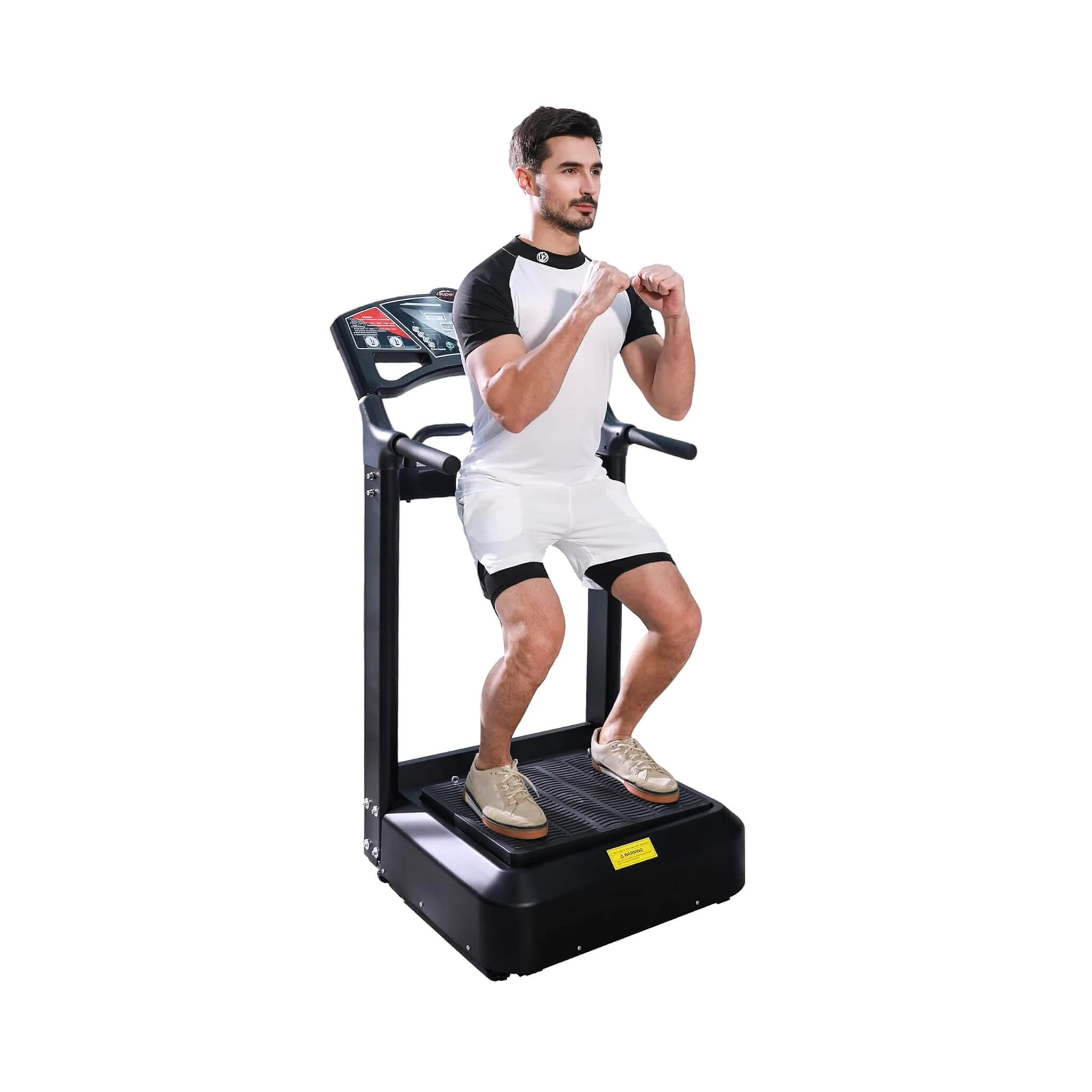 Máquina de ejercicios con plataforma vibratoria de cuerpo completo de alta resistencia Rovix de 400 libras (SAK57390)