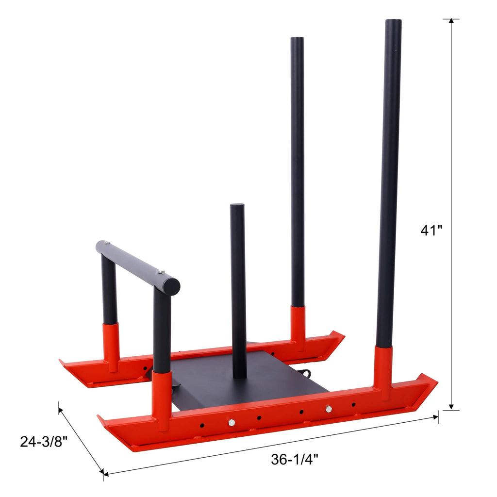 Rovix Trineo de entrenamiento de fuerza con pesas de hierro de alta resistencia para el desarrollo muscular (SAK36721)