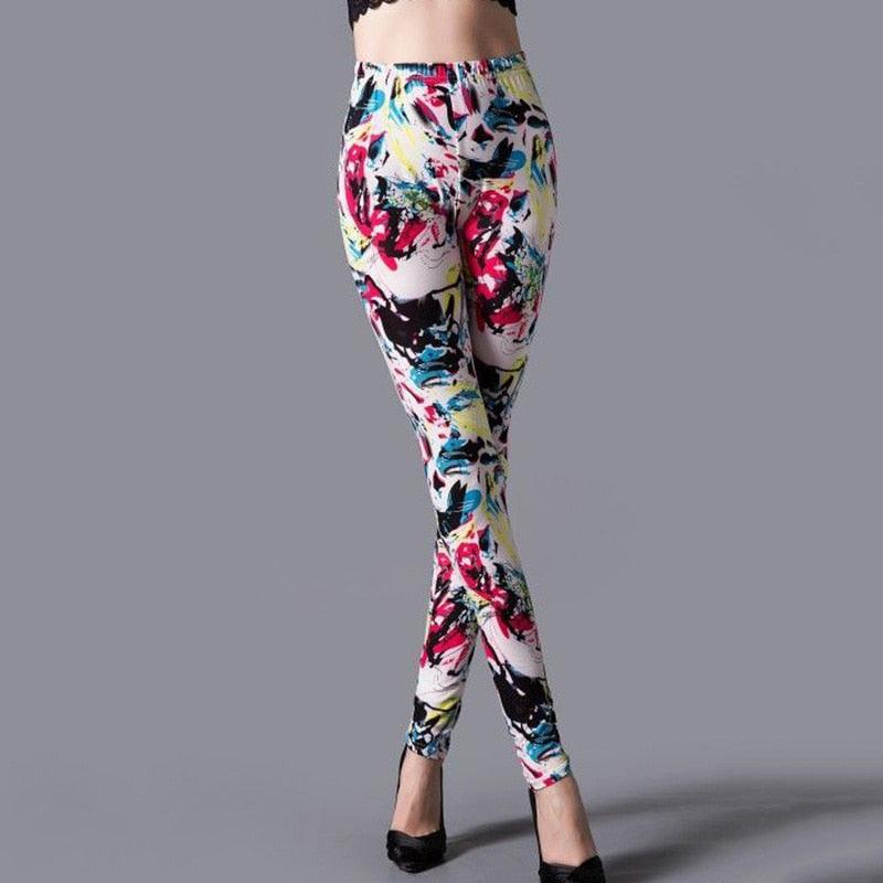 High Waist Leggings Pants Fitness Women Fashion  Printing Leggings Women Fitness Yoga Pants High Waist Push Up Sportswear Elastic Trousers Gym Running Workout Pants Push Up Running Elastic Stripe Dot Bottom Leggings