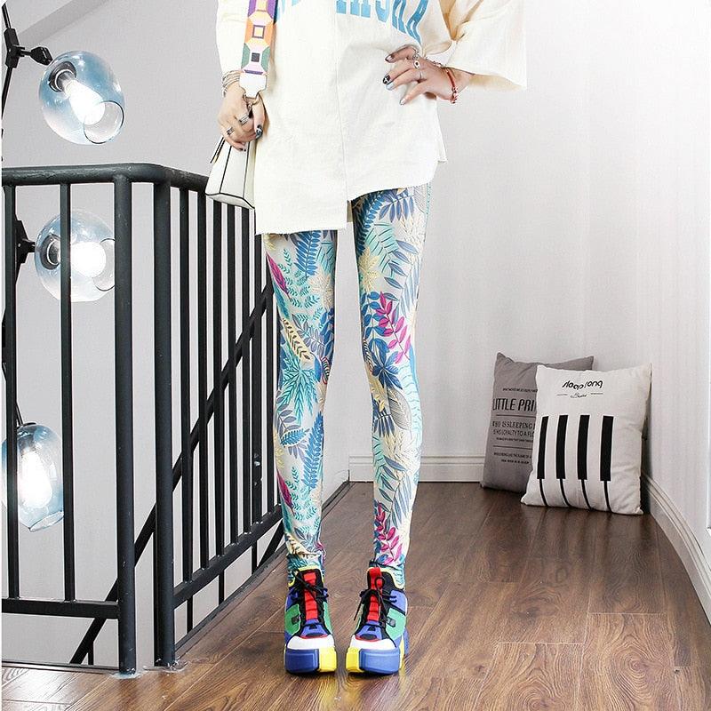 High Waist Leggings Pants Fitness Women Fashion  Printing Leggings Women Fitness Yoga Pants High Waist Push Up Sportswear Elastic Trousers Gym Running Workout Pants Push Up Running Elastic Stripe Dot Bottom Leggings