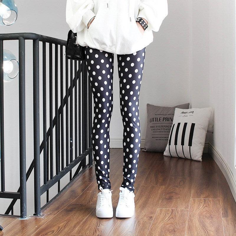 High Waist Leggings Pants Fitness Women Fashion  Printing Leggings Women Fitness Yoga Pants High Waist Push Up Sportswear Elastic Trousers Gym Running Workout Pants Push Up Running Elastic Stripe Dot Bottom Leggings