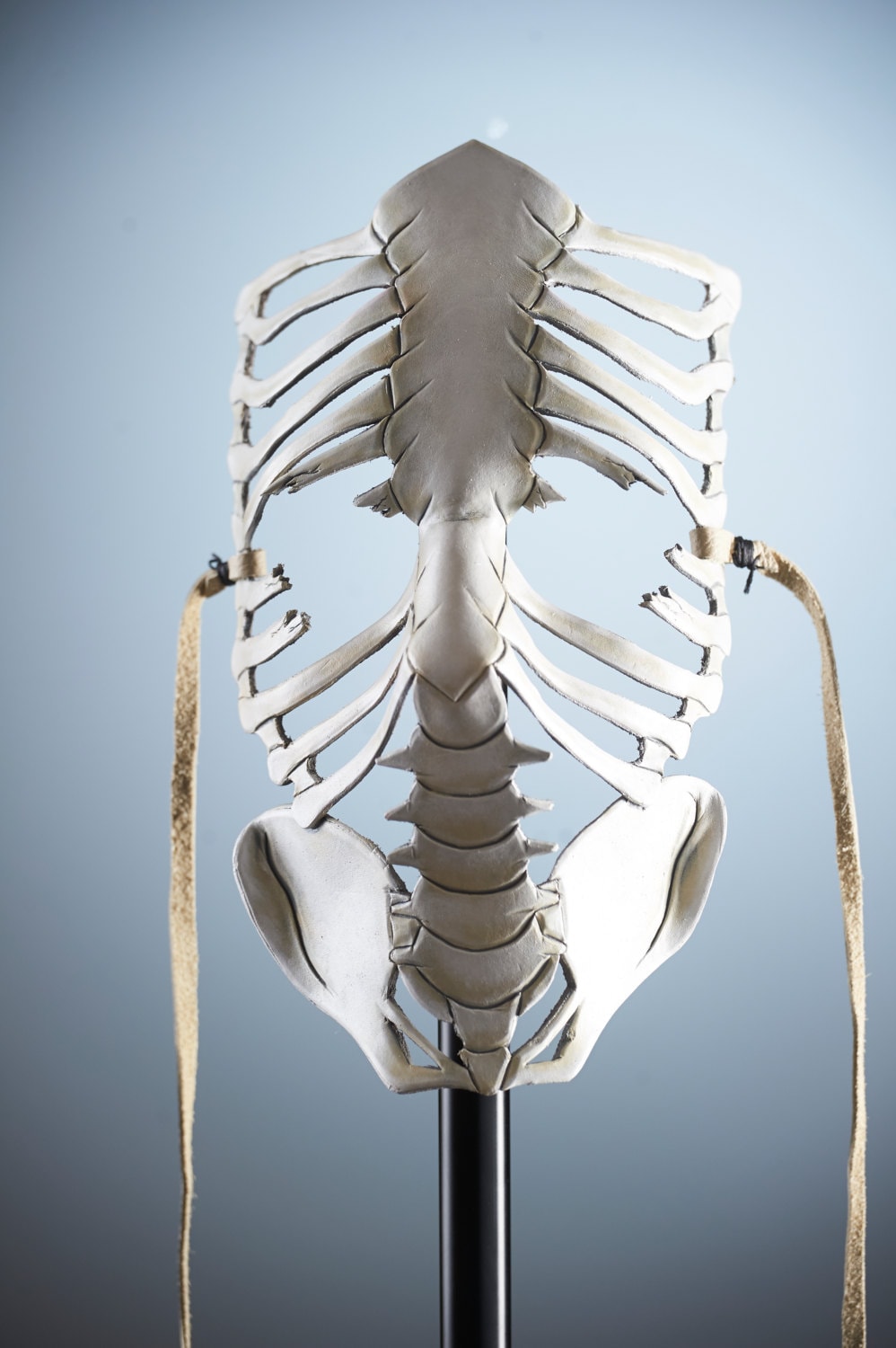 Skeleton Handmade Genuine Leather Mask in White