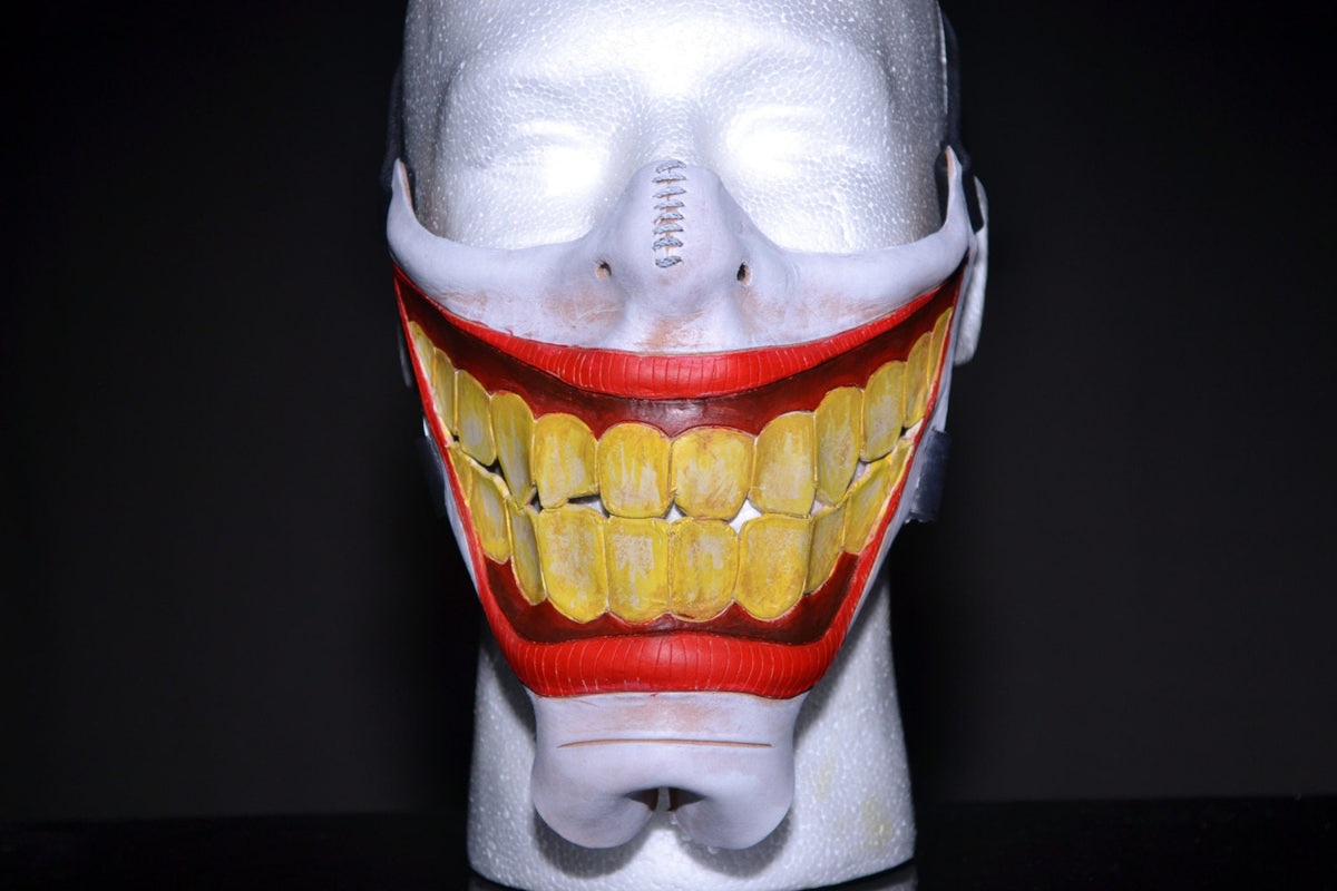 Smiling Handmade Genuine Leather Riding Mask