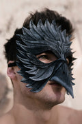 Black Raven Handmade Genuine Leather Mask