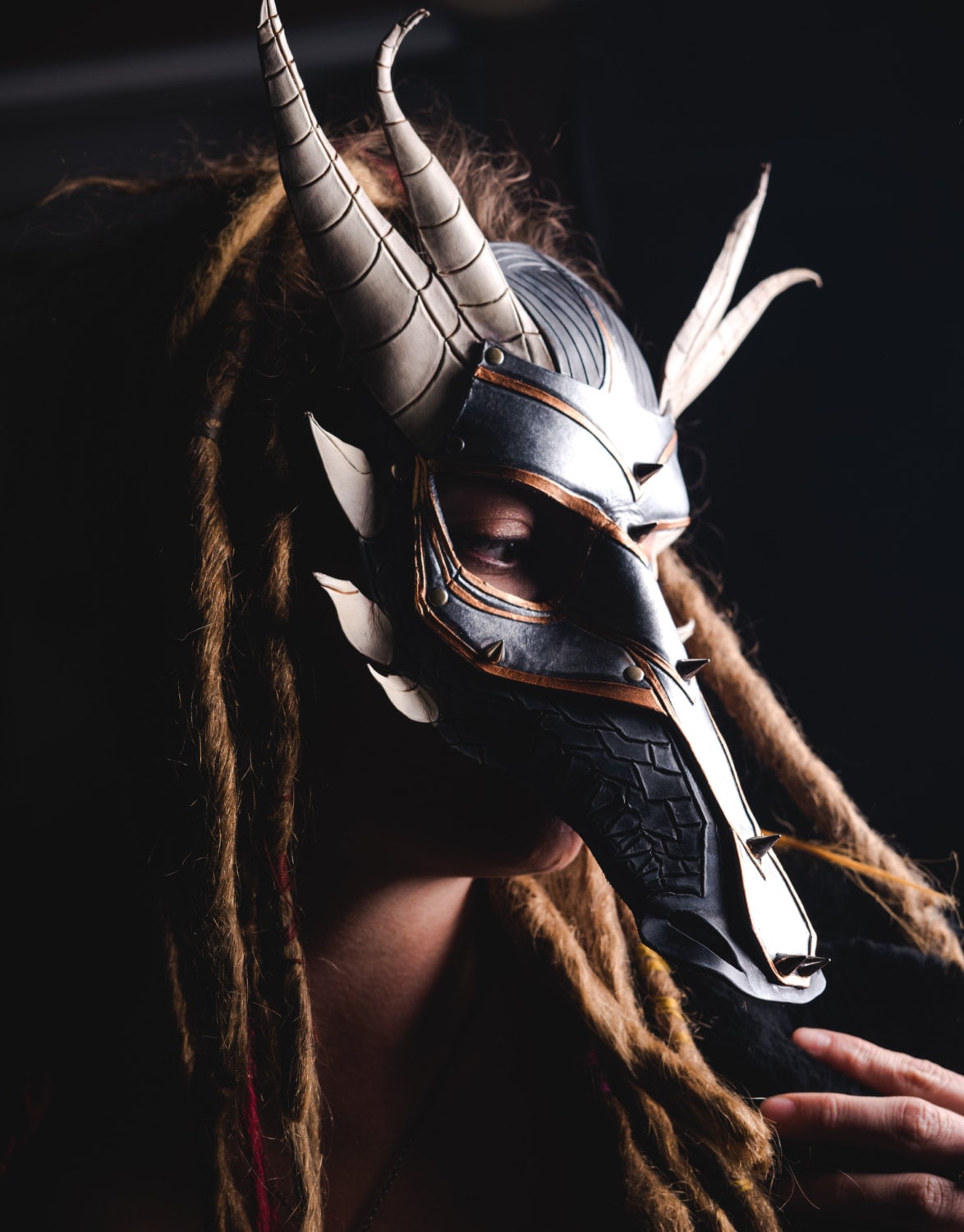 Dragon Handmade Genuine Leather Mask