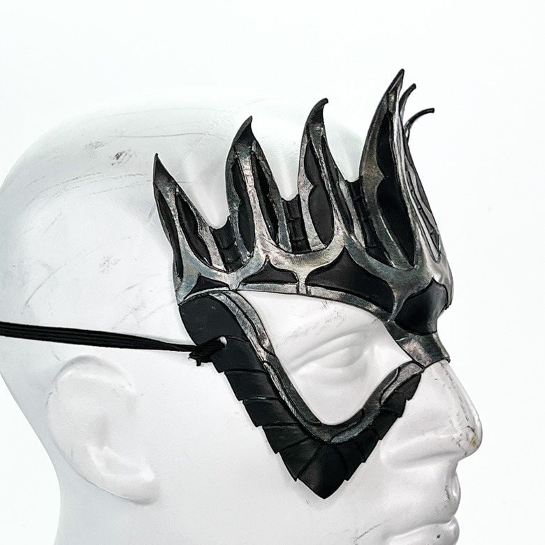 Masquerade Crown Mask of Handmade Genuine Leather in Metallics