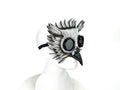 White Horned Owl Goggles Handmade Genuine Leather Mask