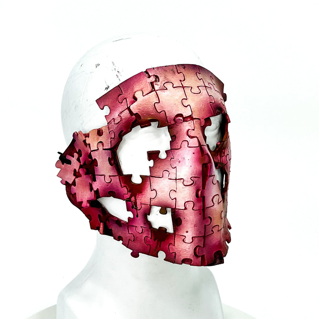 Flesh Puzzle Handmade Genuine Leather Mask