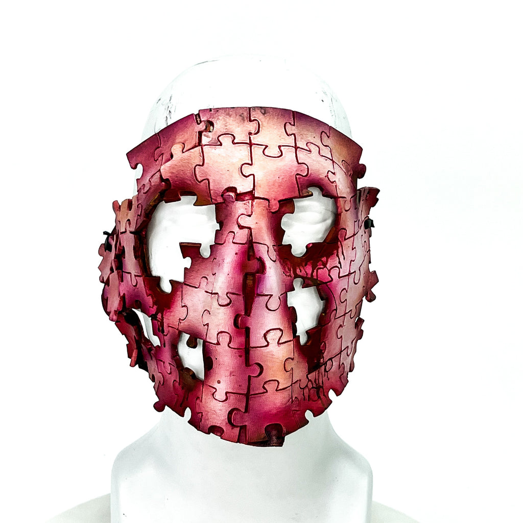 Flesh Puzzle Handmade Genuine Leather Mask