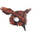 Layered Horned Owl Handmade Genuine Leather Mask